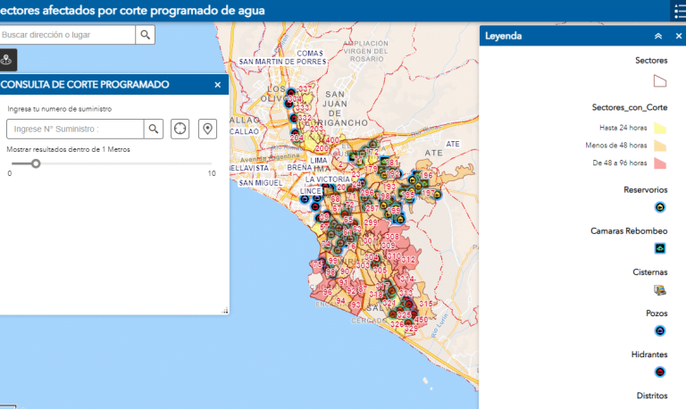 Mapa de corte de agua: Conoce si tu zona será afectada