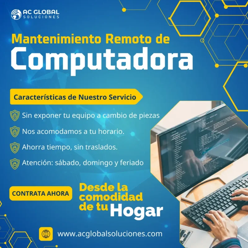 Mantenimiento preventivo de Computadora vía remota